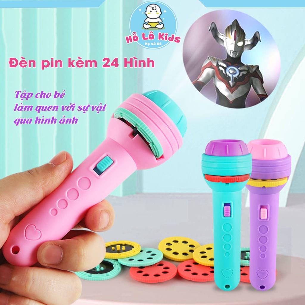 Đèn pin chiếu hình cho bé 24 hình ngộ nghĩnh đáng yêu sắc nét Hồ Lô Kids