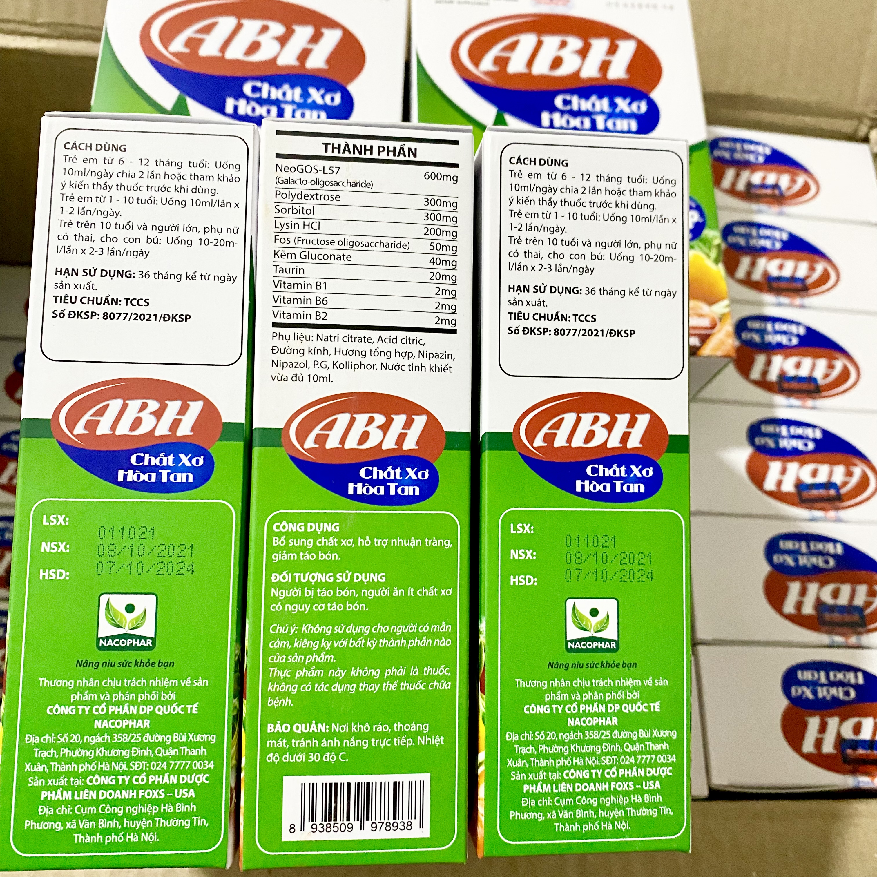 Chất Xơ Hòa Tan- Nhuận Tràng Hết Táo Bón ABH Bổ Sung NeoGos-L57 Nhập Khẩu Hàn Quốc, 20 ống x 10ml