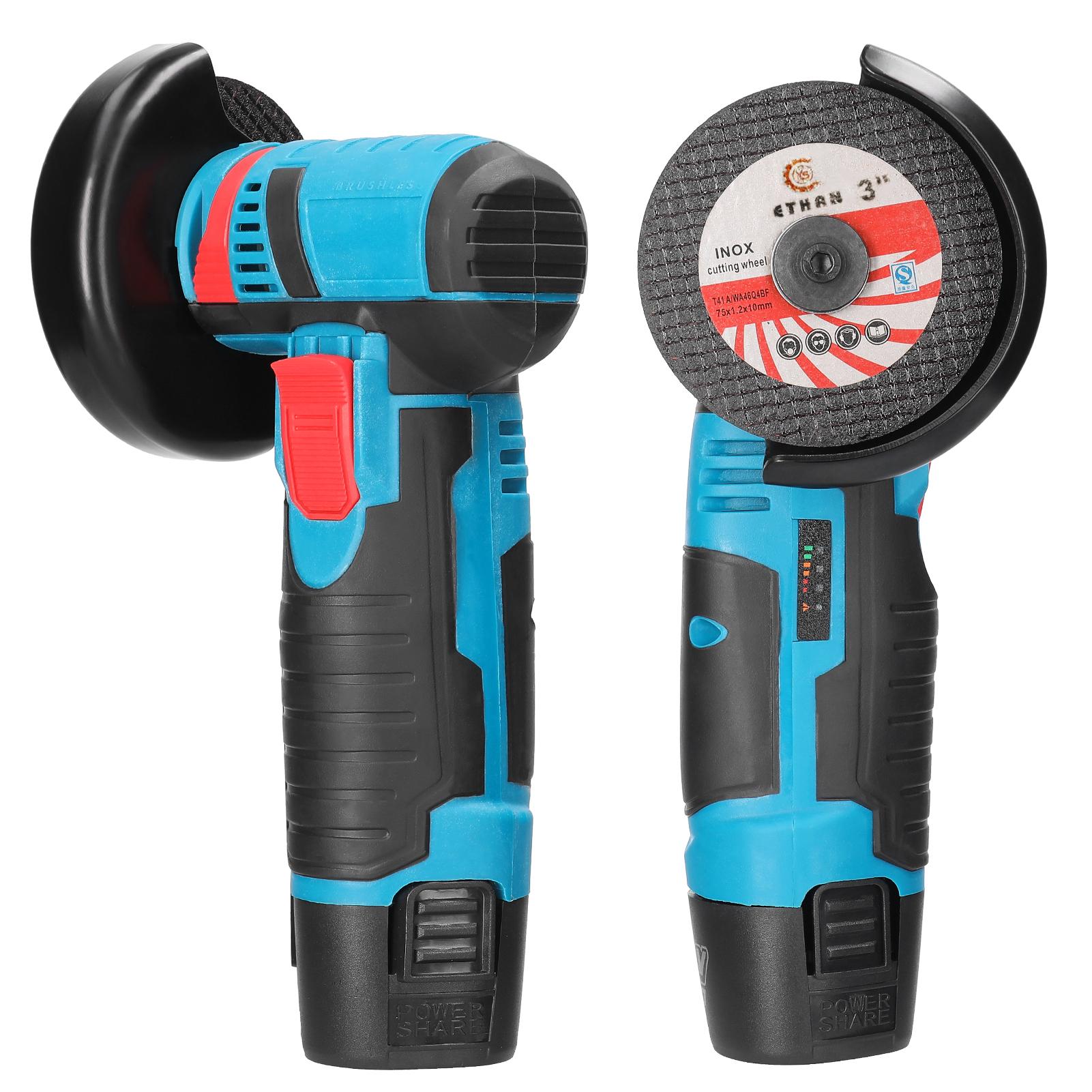 19500rpm Electric Grinding Tool Multifunctional Mini Grinder Handheld Cutter for Cutting Polishing Ceramic Tile Wood Stone Steel