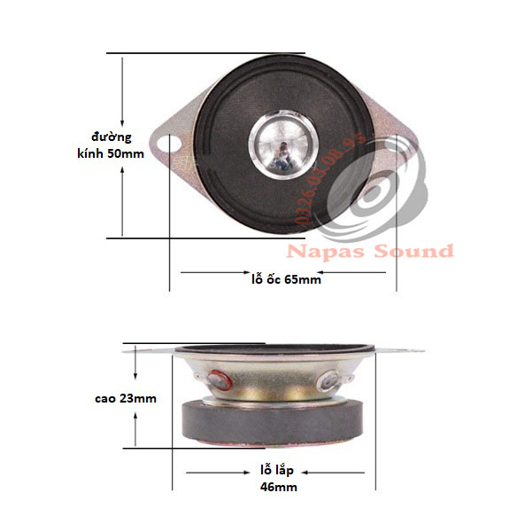 LOA TREBLE MINI 5W NÚM BẠC - TĂNG TRÉP CHO LOA VI TÍNH, DÀN MINI - LOA TRÉP 5CM