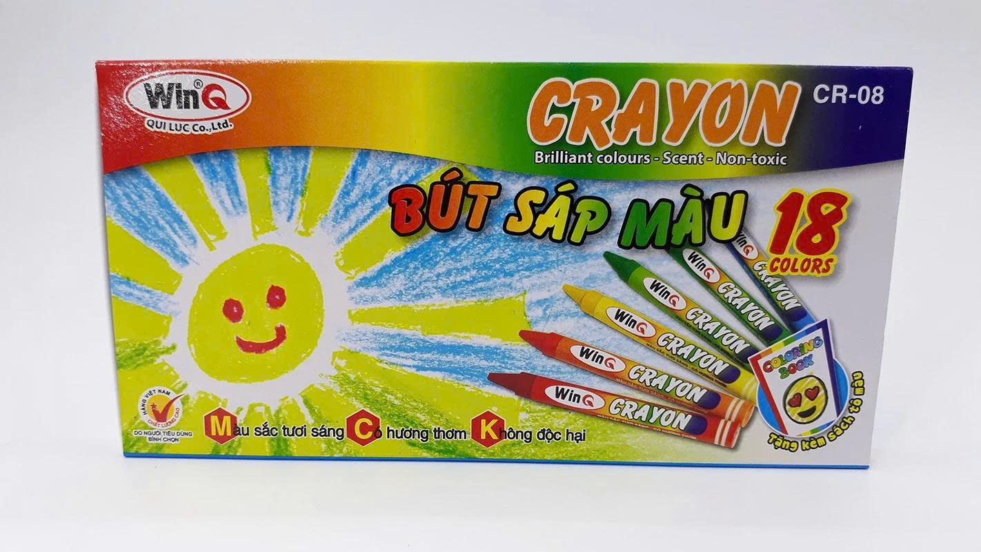 Bút Sáp Màu Thơm WinQ - CR-08 (18 Màu)