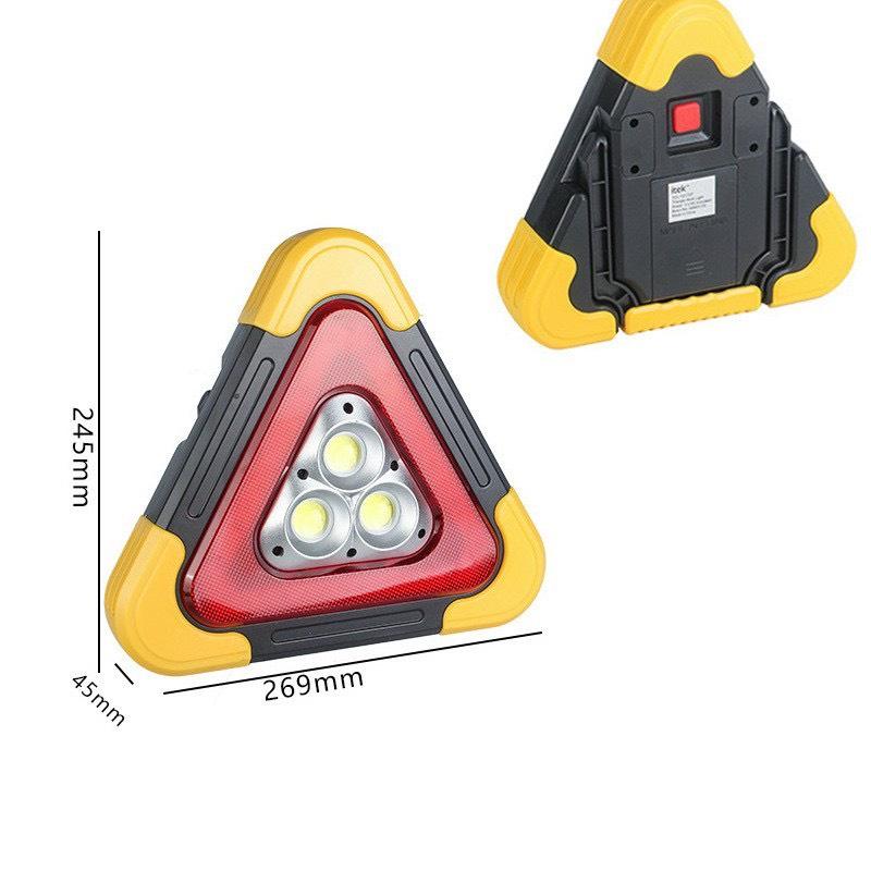 Đèn LED Hình Tam Giác Cảnh Báo Nguy Hiểm Kiêm Pin Sạc Dự Phòng Cho Ô Tô