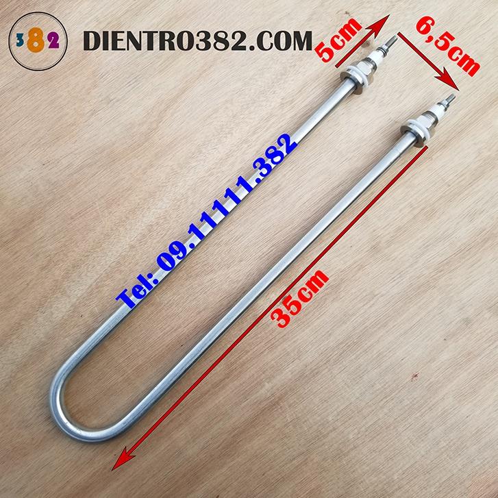 Điện trở chữ U công suất 4kw dài 35cm chất liệu inox 304 cho nồi phở, đun nước sôi