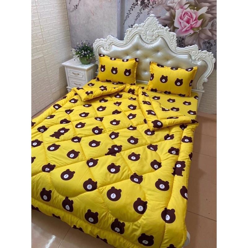Combo 5 món chăn ga gối Cotton Poly nhiều kích cỡ