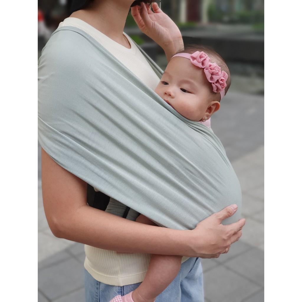 Địu Vải EmBé Sling Dòng Flex Và Flex Plus Màu Olive Cho Bé Từ 0 Đến 24 Tháng Tuổi