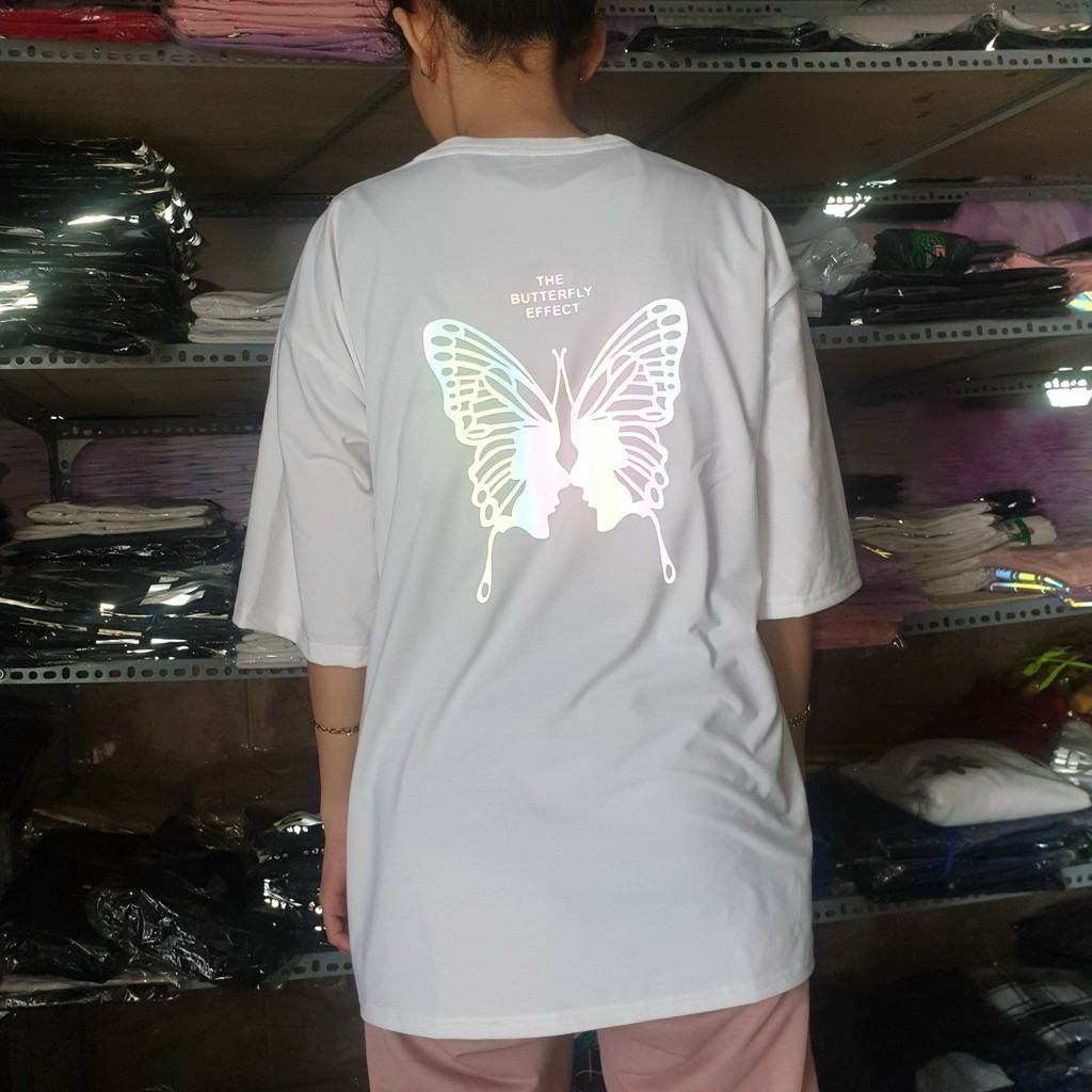 ÁO THUN PHẢN QUANG THIẾT KẾ LOGO UNISEX NAM NỮ ĐEN TRẮNG, ÁO THUN CẶP ĐÔI, ÁO THUN NHÓM