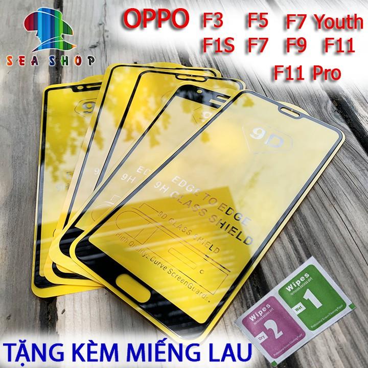 Kính cường lực dành cho OPPO Reno Full màn hình 9D - TẤT CẢ CÁC DÒNG -OPPO F1S, F3, F5, F7, F9, F11 Pro, A3s