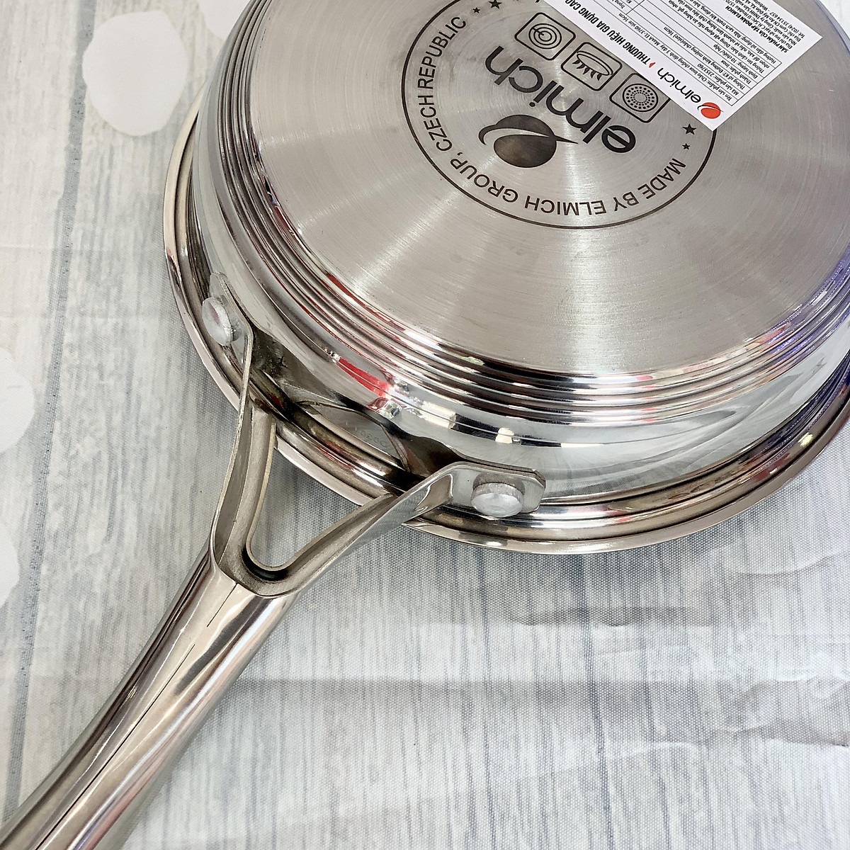 CHẢO INOX CHỐNG DÍNH ELMICH 3 ĐÁY MAX A 20CM mã 3761