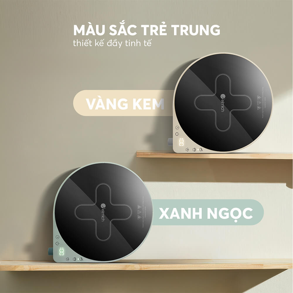 Bếp Điện Từ Đơn Elmich ICE-8878 1800W, Hàng Chính Hãng, Mặt Kính Ceramic - JoyMall
