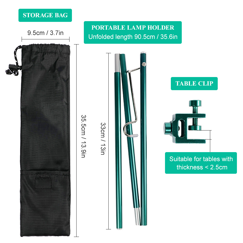 Giá Đỡ Đèn Lồng Di Động Có Thể Tháo Rời Kèm Đinh Ốc Tiện Dụng Mang Theo Cắm Trại