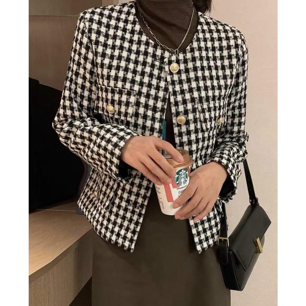 ÁO DẠ TWEED TIÊU KHUY ĐỒNG SIÊU HOT