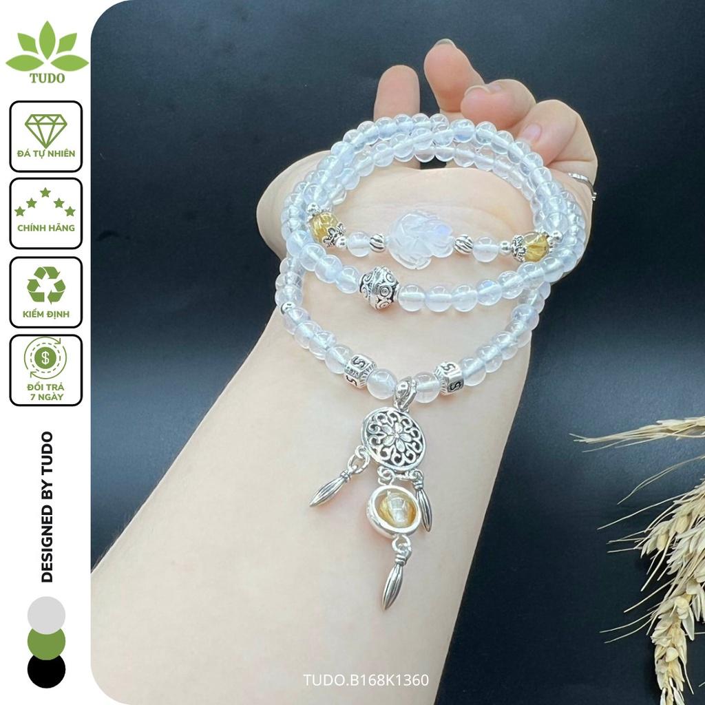 Vòng Tay Nữ Đẹp - Chuỗi Vòng Phong Thủy Mệnh Kim TUDO B168K1360 VCBMOON CDMOON Hồ Ly Mix Dreamcatcher