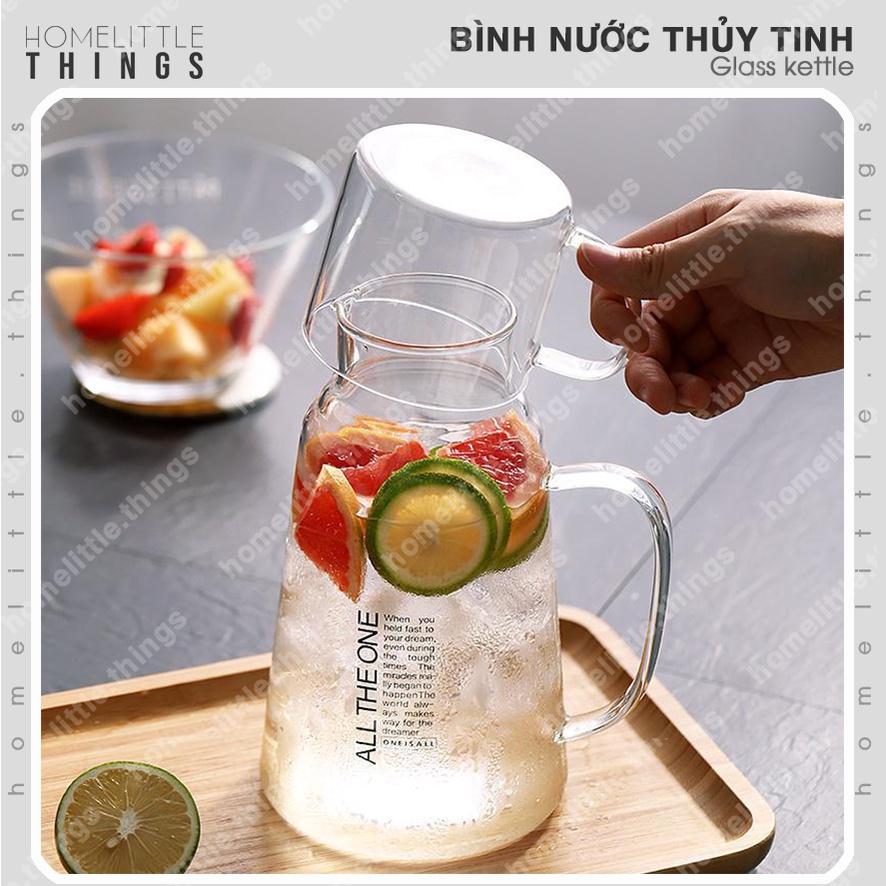 Bộ bình và ly đựng nước bằng thủy tinh chịu nhiệt