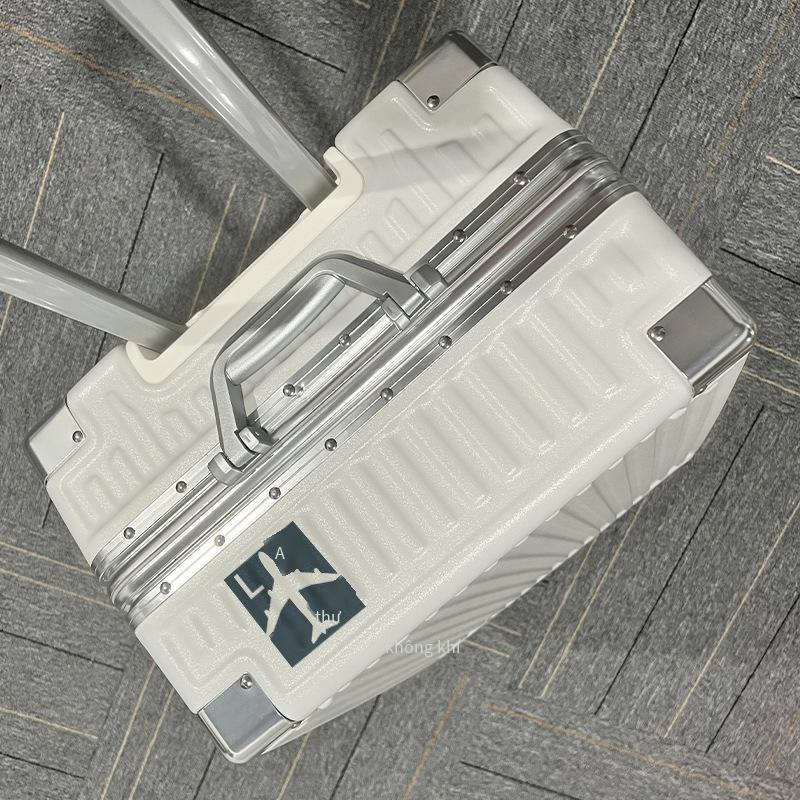 Đảm bảo chất lượng vali nữ 20 inch lưới ins đỏ đơn giản đồng màu lên máy bay hộp mật khẩu khung nhôm dày xe đẩy trường hợp nam 24 inch