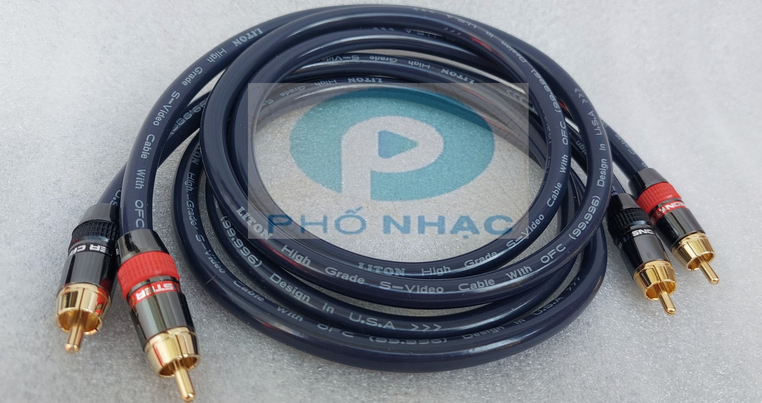 Cặp dây DIY 4 đầu AV hàng loại tốt, dây AV chống nhiễu đầu jack Monster xịn xò, dây tín hiệu AV - Hàng nhập khẩu