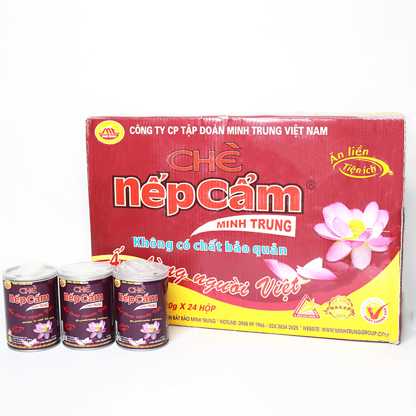 Chè Nếp Cẩm Minh Trung lốc 3 lon - CHENEPCAM 3