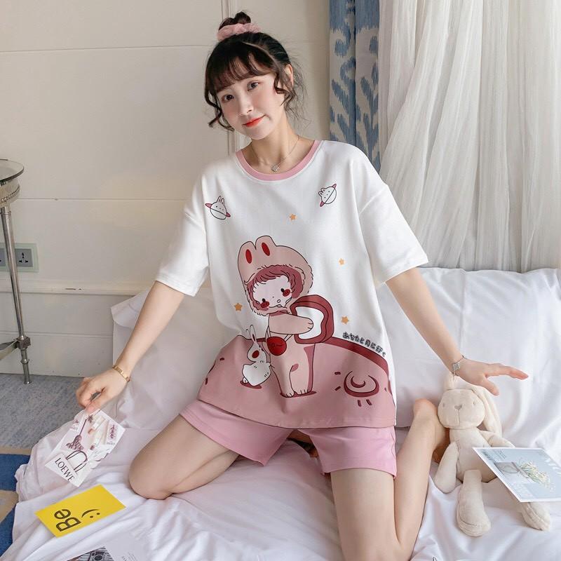 Bộ ngủ mặc nhà Mùa Hè quần đùi áo cộc cute dễ thương