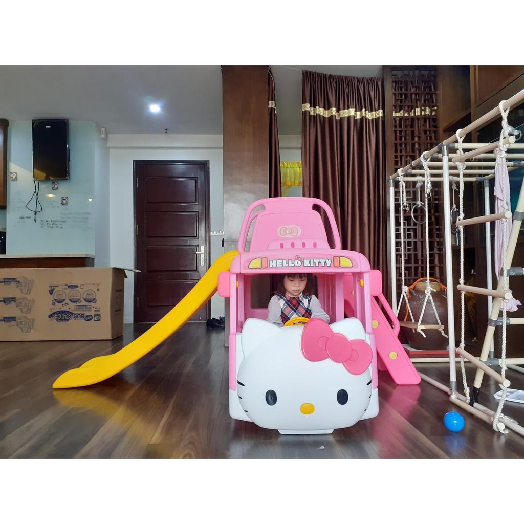 Bể bóng cầu trượt Hàn Quốc xe Bus Hello Kitty 3 trong 1 Y1601