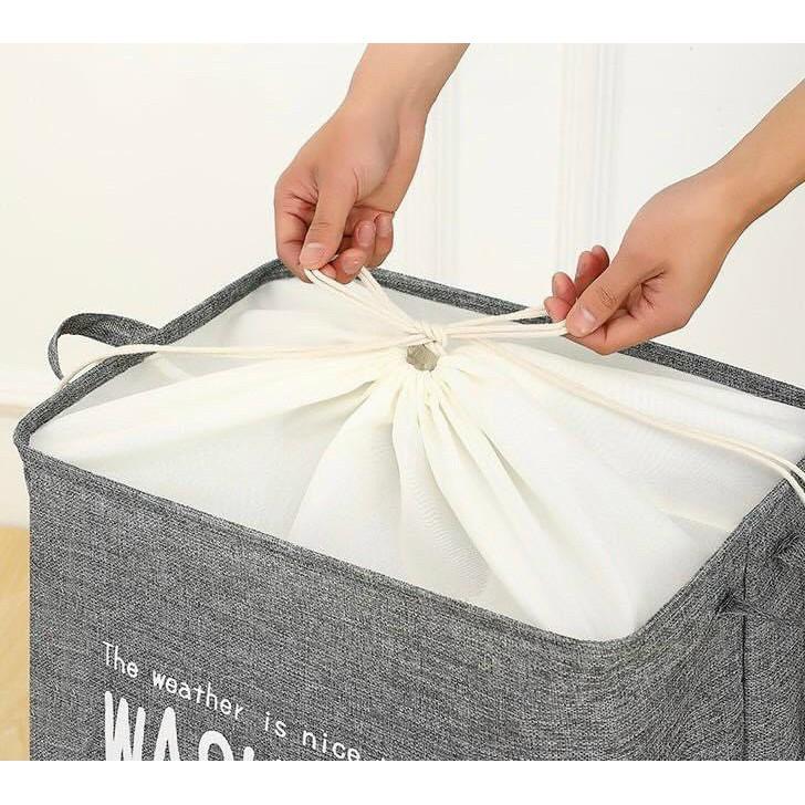 Túi vuông đựng chăn màn, quần áo, drap, đồ dùng cá nhân.. size 75 Lít - Họa tiết cực xinh vải dày dặn có thể gấp gọn