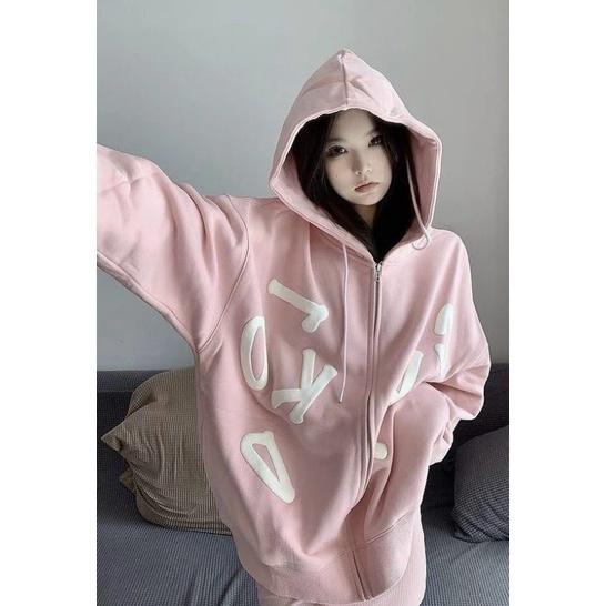 Áo hoodie CLUB KOL form rộng unisex nam nữ,nón to trùm đầu có kéo zip,mẫu áo khoác nỉ bông ulzzang