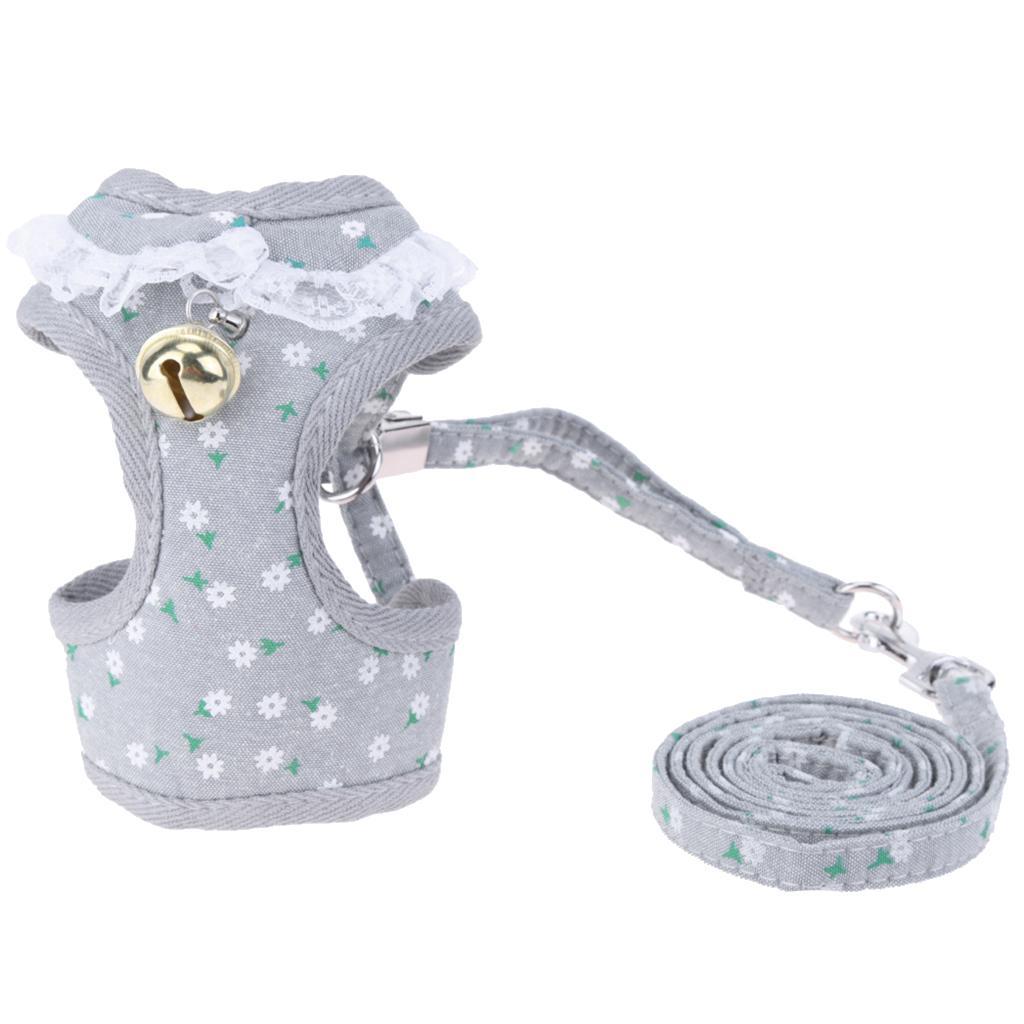 1 Pc Breathable Adjustable Pet Harness Leash Set No Pull Padded Vest