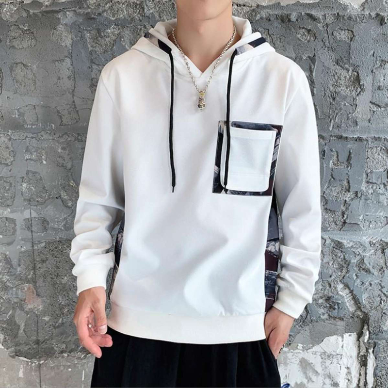 Men's Casual Long-Sleeved Hoodies Sweatershirt Loose Wild