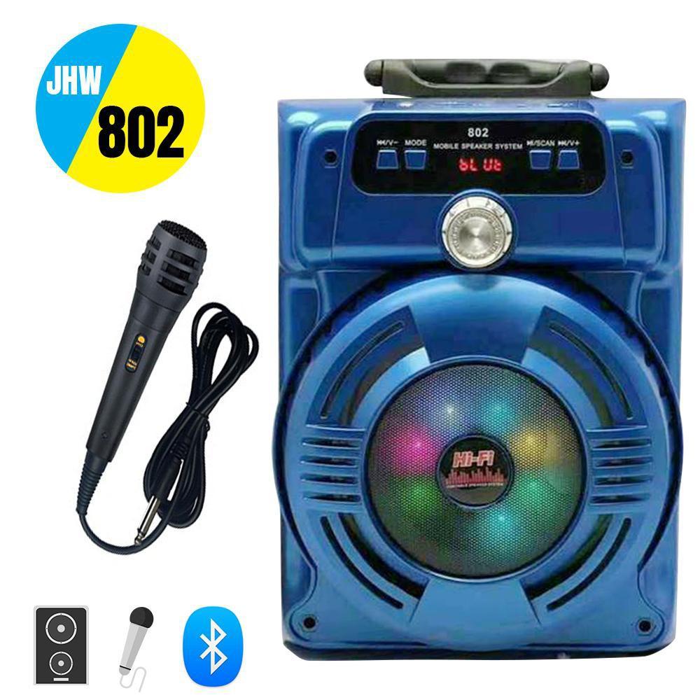 Loa kéo Bluetooth Hát Karaoke JHW-802 công suất lớn + Tặng Kèm Micro.