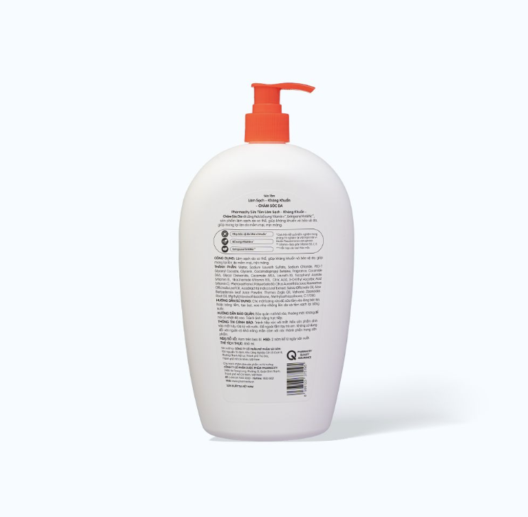 Sữa tắm Pharmacity Làm Sạch, Kháng Khuẩn – Chăm sóc da (Chai 850ml)