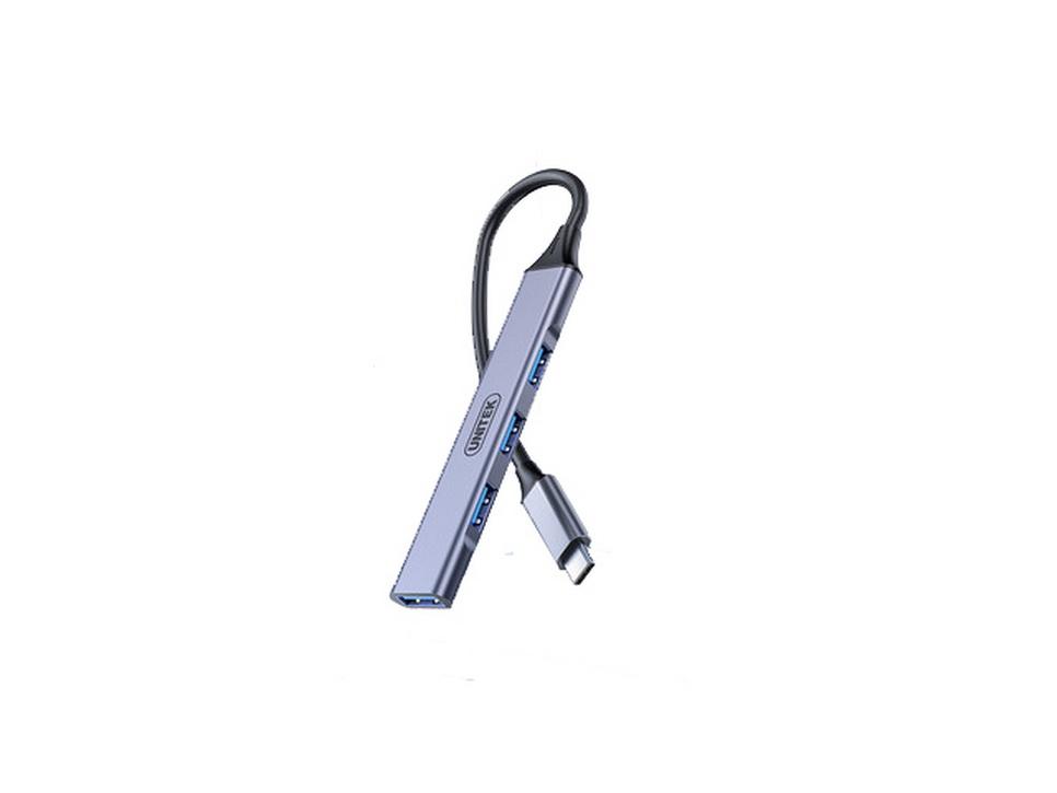 CÁP MÁY TÍNH CHUYỂN ĐỔI CỔNG TYPE-C RA 4 CỔNG HUB USB 3.0 H204B - HÀNG CHÍNH HÃNG