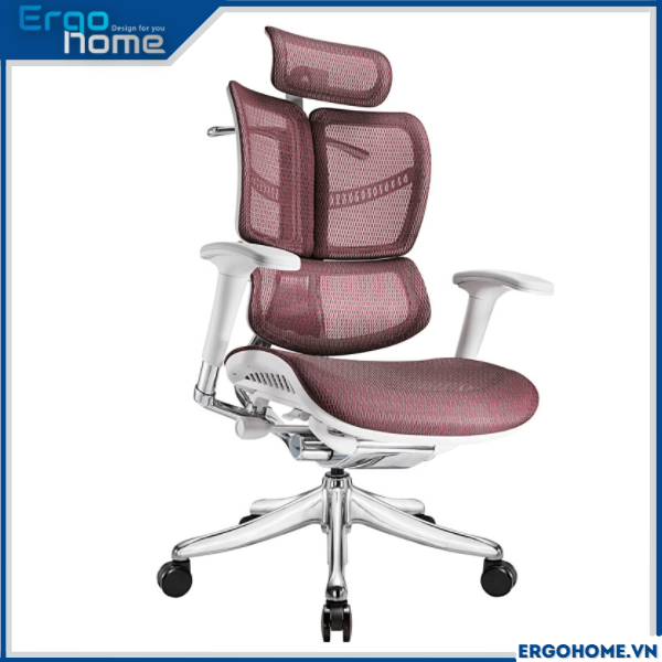 Ghế Văn Phòng Công thái học Ergonomic Vchair Evolution Ergohome, ghế làm việc thiết kế 3 lưng khung siêu chắc, chịu tải 150kg phù hợp cho người vóc dáng to cao, ngả sâu 130 độ, lưới chịu lực tốt - ERGOHOME