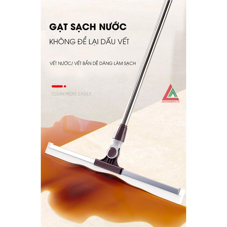 Cây gạt nước sàn nhà, gạt kính lưỡi silicone, cán inox tùy chỉnh độ dài Kitimop-G35