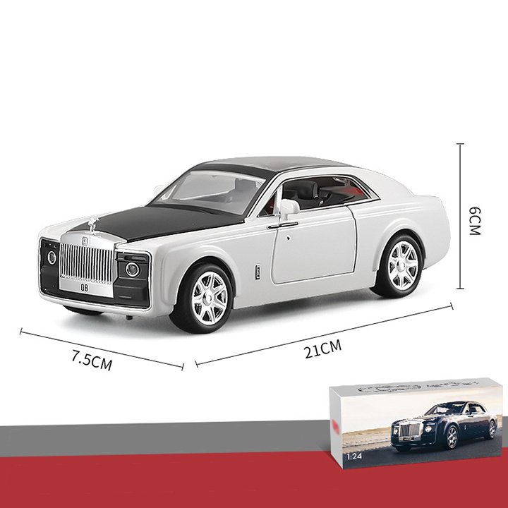 Mô Hình Xe Ô Tô Rolls-Royce Phantom. Phiên Bản Đặc Biệt. Tỉ lệ 1:24 bằng hợp kim. Có bánh đà