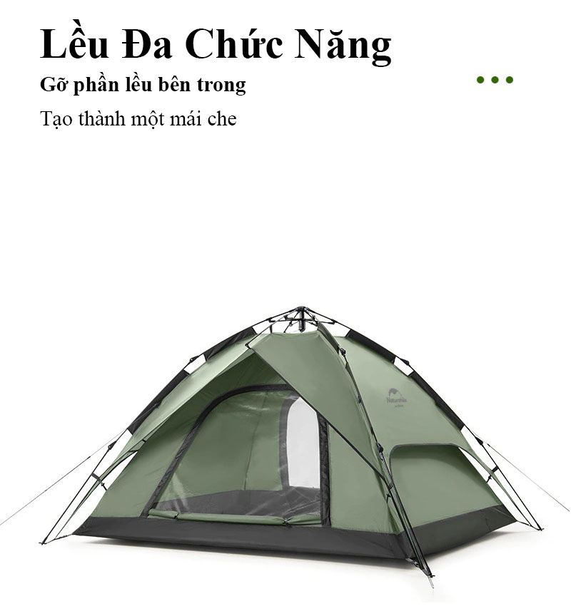 LỀU TỰ BUNG CAO CẤP 4 NGƯỜI CHÍNH HÃNG NATUREHIKE NH21ZP008