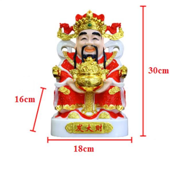 Tượng Thần Tiền Cao cấp- Ngọc Bích 30cm