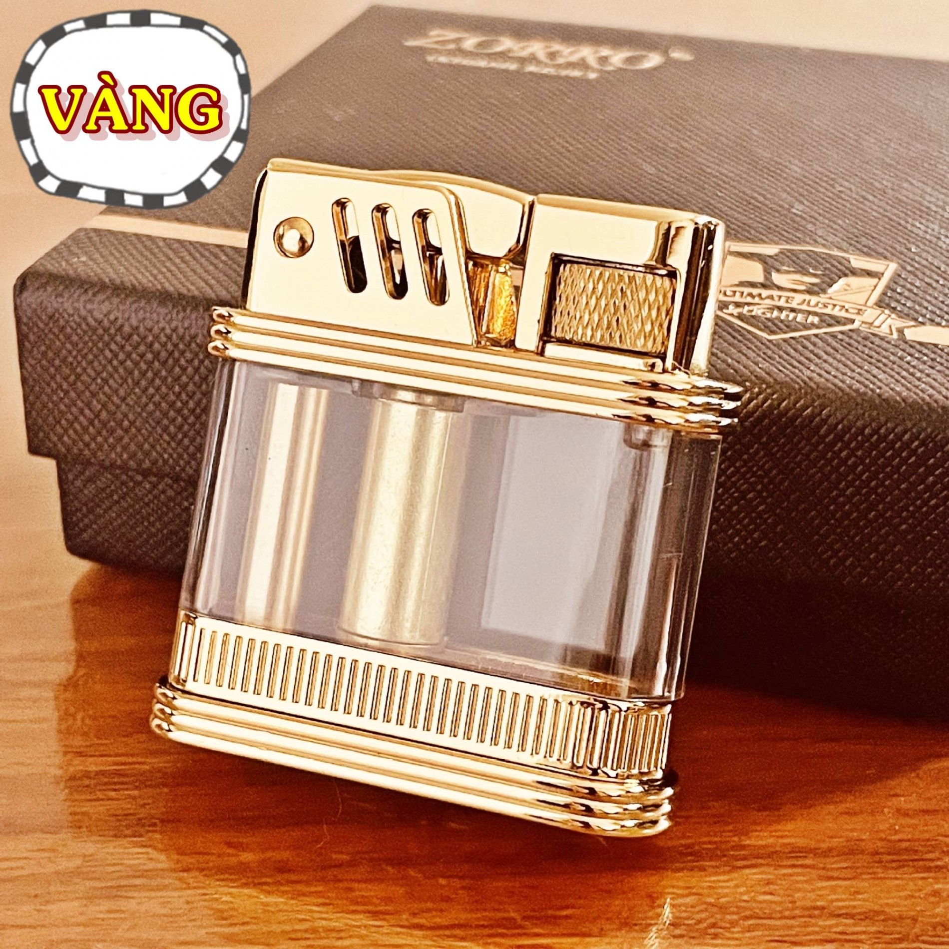 SET Bật lửa hột quẹt xăng lộ thiên Z716 tặng kèm chai xăng - xài xăng