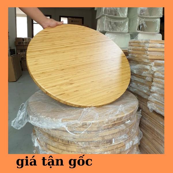 Mặt bàn gỗ tre ghép thanh cao cấp dùng cho gia đình/ nhà hàng quán cà phê - mặt bàn tròn gỗ tre tự nhiên