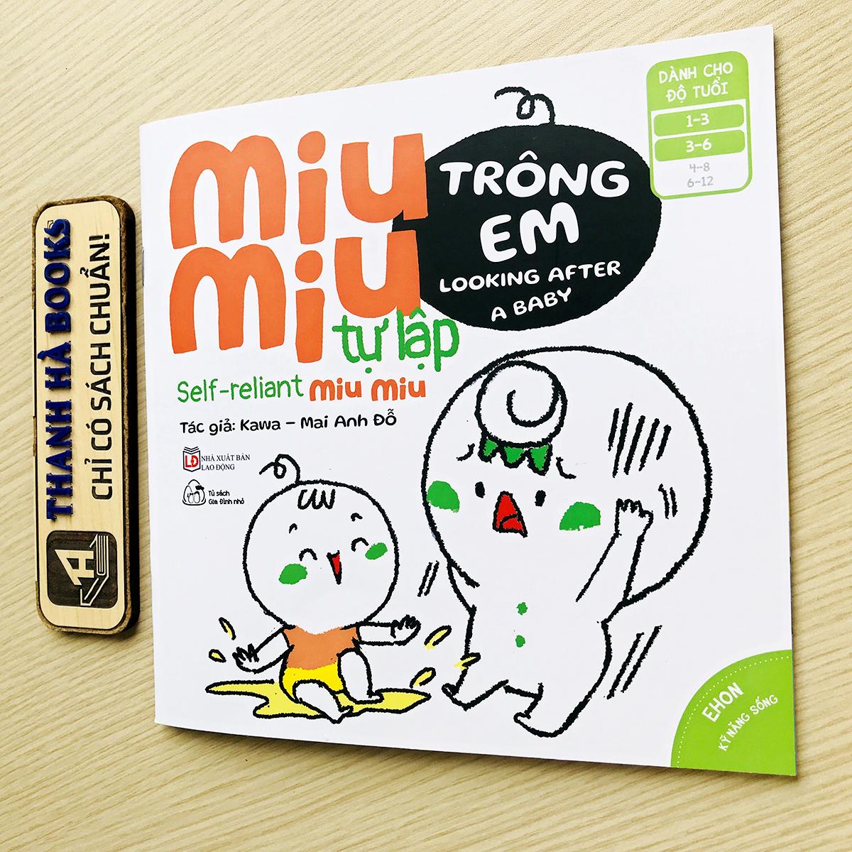 Sách - Ehon Kĩ Năng Sống - Miu Miu Tự Lập Phần 2 - Combo 8 quyển, lẻ tùy chọn (1-6 tuổi) - Song Ngữ Anh - Việt