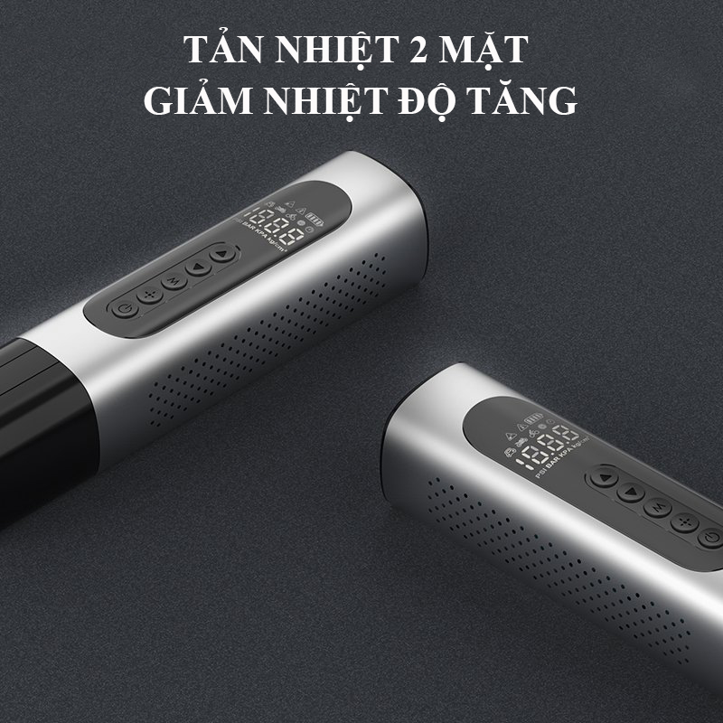 Máy Bơm Lốp Ô Tô Đa Năng Điện Tự Cầm Tay - Bơm Lốp Xe Ô Tô - Xe Máy - Xe Đạp - Cầu Bóng - Chế Độ Bơm Set Sẵn Và Tự Ngắt Khi Đầy 