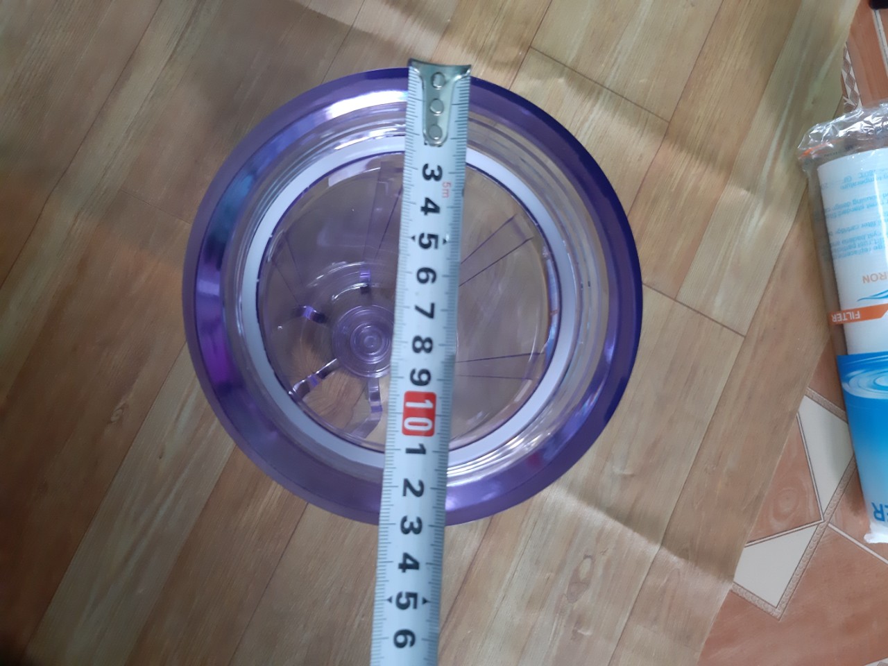 Cốc lọc thô 10inch ren đồng phi 27 - bao gồm lõi+tay vặn+pat treo như hình