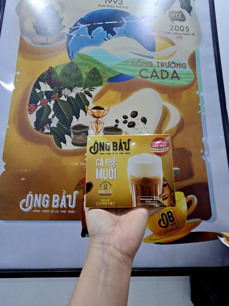 Ông Bầu - Cà Phê Muối Hòa Tan Ông Bầu 220g
