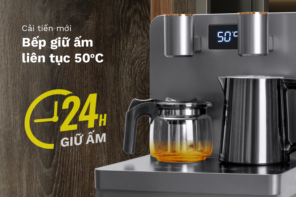Cây Nước Nóng Lạnh Kết Hợp Bàn Pha Trà, Cafe Fujie TBH1332E- HÀNG CHÍNH HÃNG