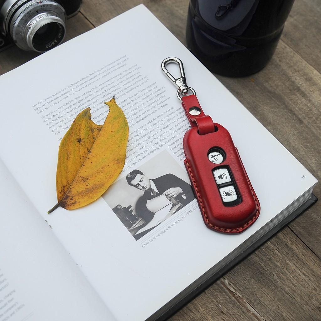 VỎ BAO DA CHÌA KHÓA XE MÁY - DA BÒ NHUỘM BỎ TƯƠI - DTLEATHER BD046-009-009