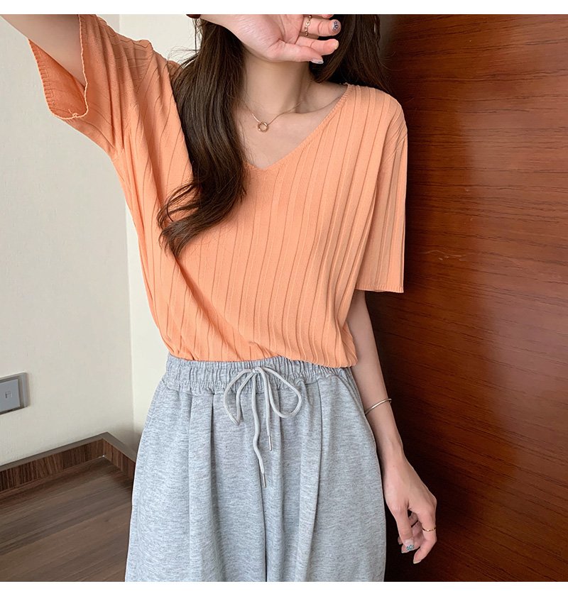 Áo len nữ, áo len ngắn tay thiết kế cổ tim freesize AH64,