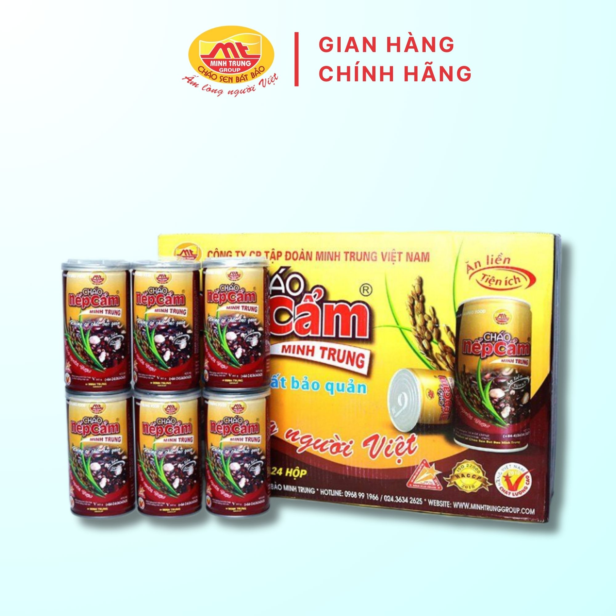 Cháo Nếp Cẩm Minh Trung thùng 24 lon