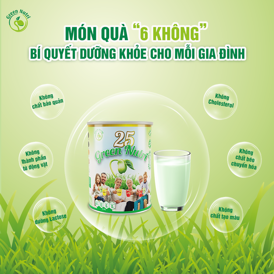 Sữa hạt ngũ cốc 25 Green Nutri lon 750g