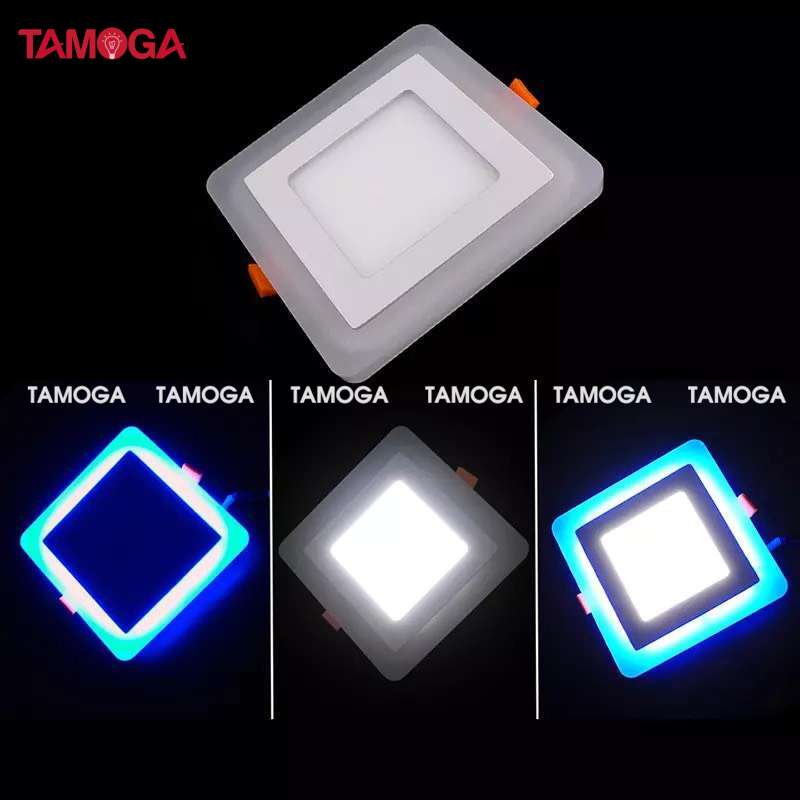 Đèn led ốp trần trang trí nổi 24w vuông TAMOGA VANUS 2086 AS 3 chế độ sáng trắng