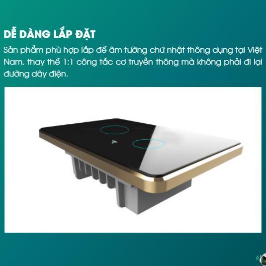 Công tắc cảm ứng thông minh Rạng Đông Kết nối Wifi Điều khiển và hẹn giờ qua điện thoại  CTCU.WF CN - 4 nút bấm