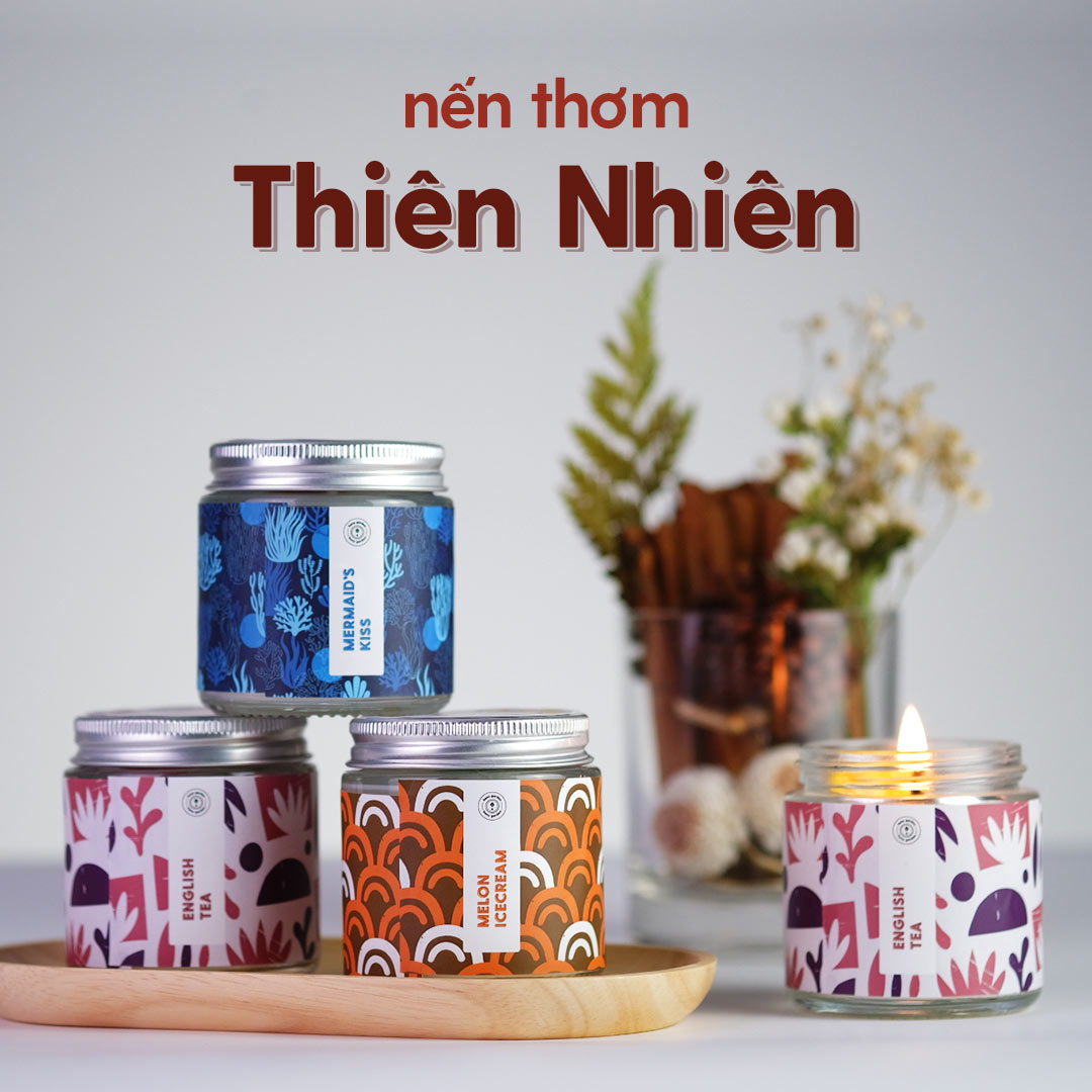 Nến Thơm Phòng Thiên Nhiên Tinh Dầu 3 Tầng Hương Phối Hợp (Tự Chọn Mùi Hương) Heny Garden – Giúp Thư Giãn, Ngủ Ngon, Tặng Kèm Mẫu Thử Tinh Dầu Với Mỗi Đơn Hàng