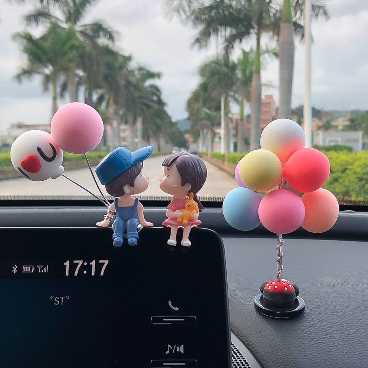 Đồ trang trí cửa gió điều hoà ô tô hoạ tiết cặp đôi hoạt hình dễ thương Vinetteam phụ kiện trang trí nội thất cho xe hơi - hàng chính hãng