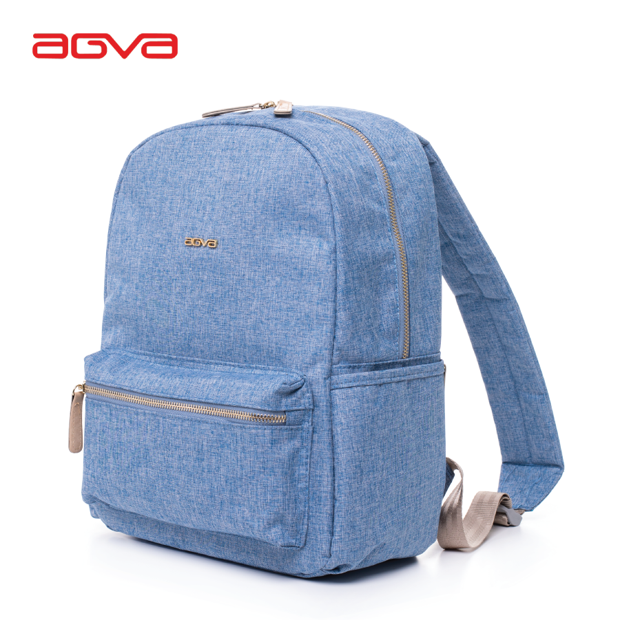 Balo nữ AGVA Stella 13.3&quot; LTB351DENIMBLUE Xanh dương - Kích thước: 29 x 14 x 36 cm Bảo hành 02 năm chính hãng